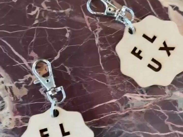 FLUX logo keychains
